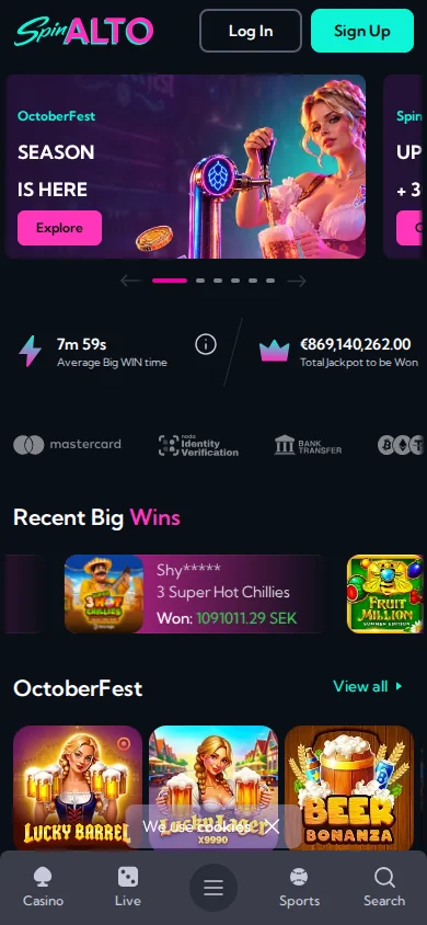 Die Spinalto Casino App
